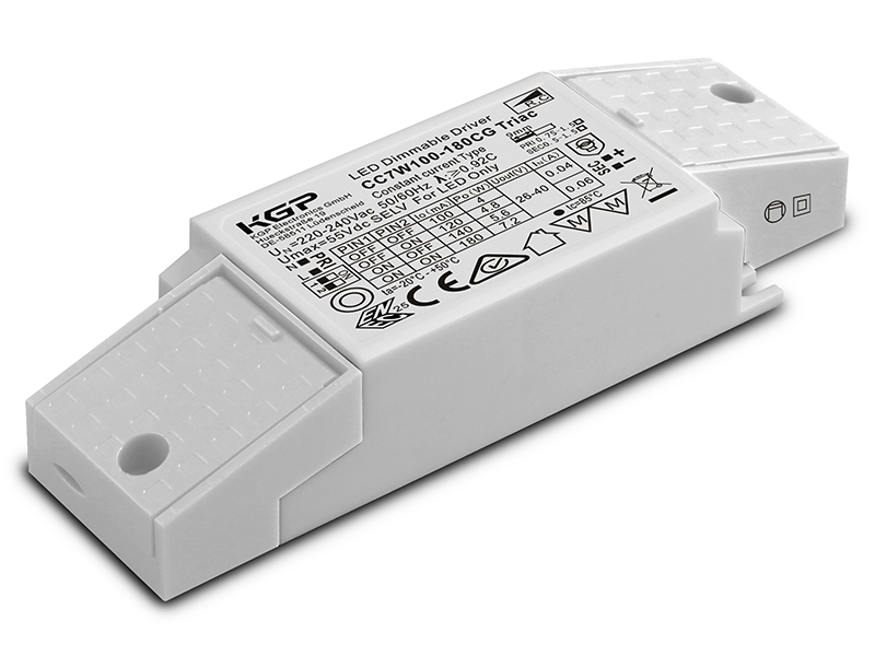 KGP 7W 100-180MA Switchable Mains Dimmable Constant Current LED Driver