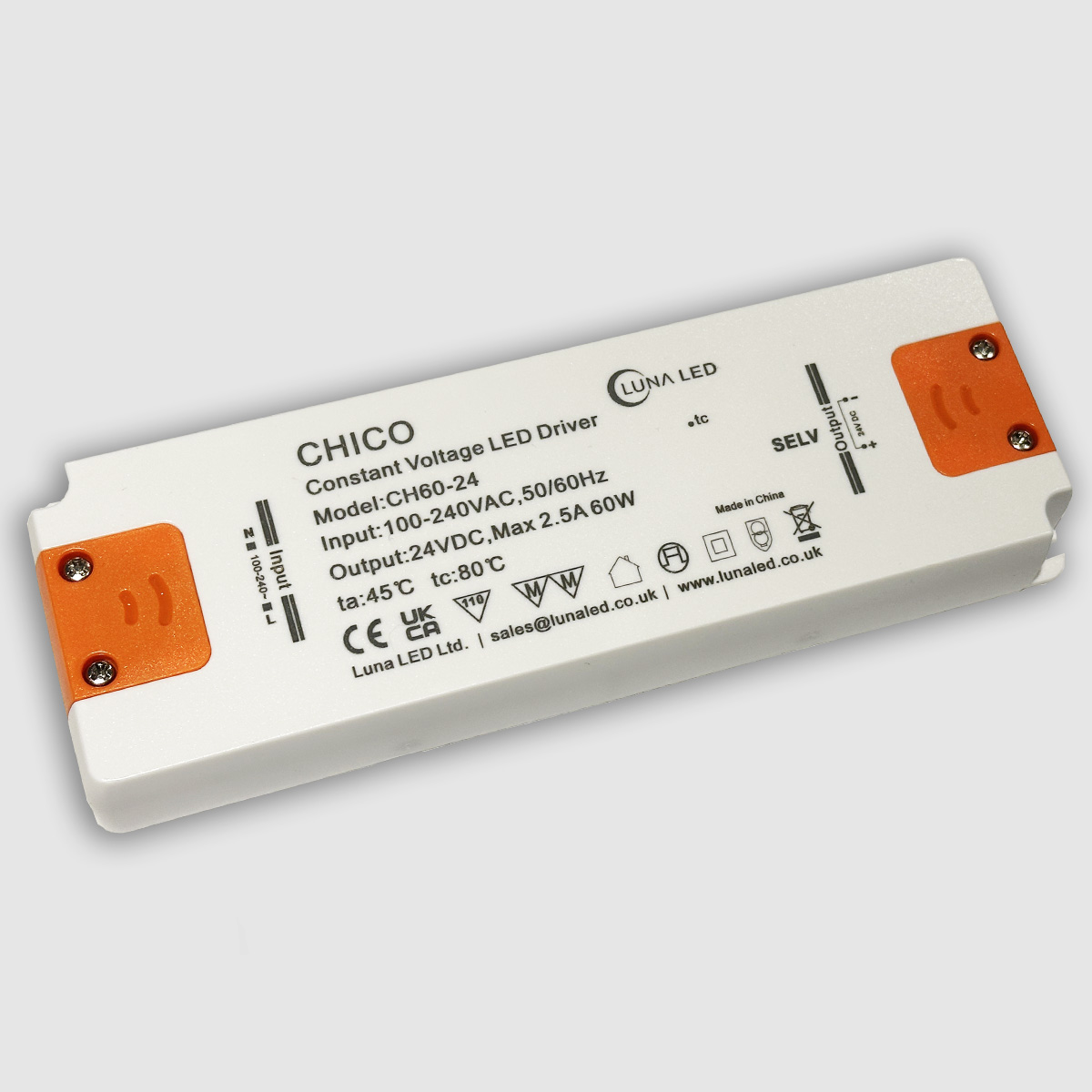 Chico 60W 24V Constant Voltage Non-Dimmable LED Driver