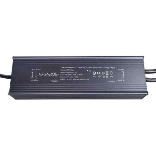 Ecopac 300W 24V Constant Voltage Dimmable LED Driver Leading & Trailing Edge