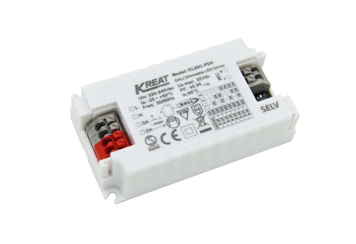 Kreat Power / Merrytek 20W 200-550MA Mini Constant Current Dali Dimmable LED Driver - Image 5