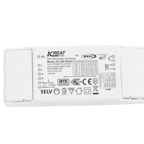 Kreat Power / Merrytek 10W 100-440MA Constant Current Dali & 0-10V Dimmable LED Driver